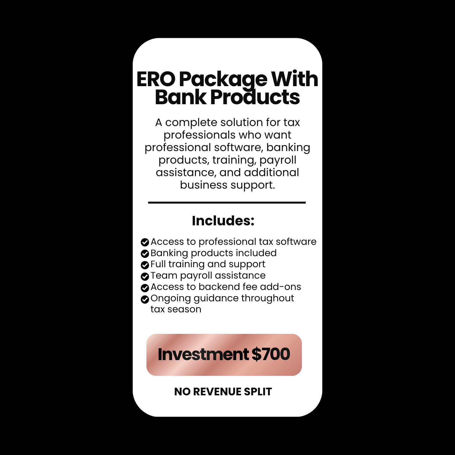 ERO Package with Bank Products