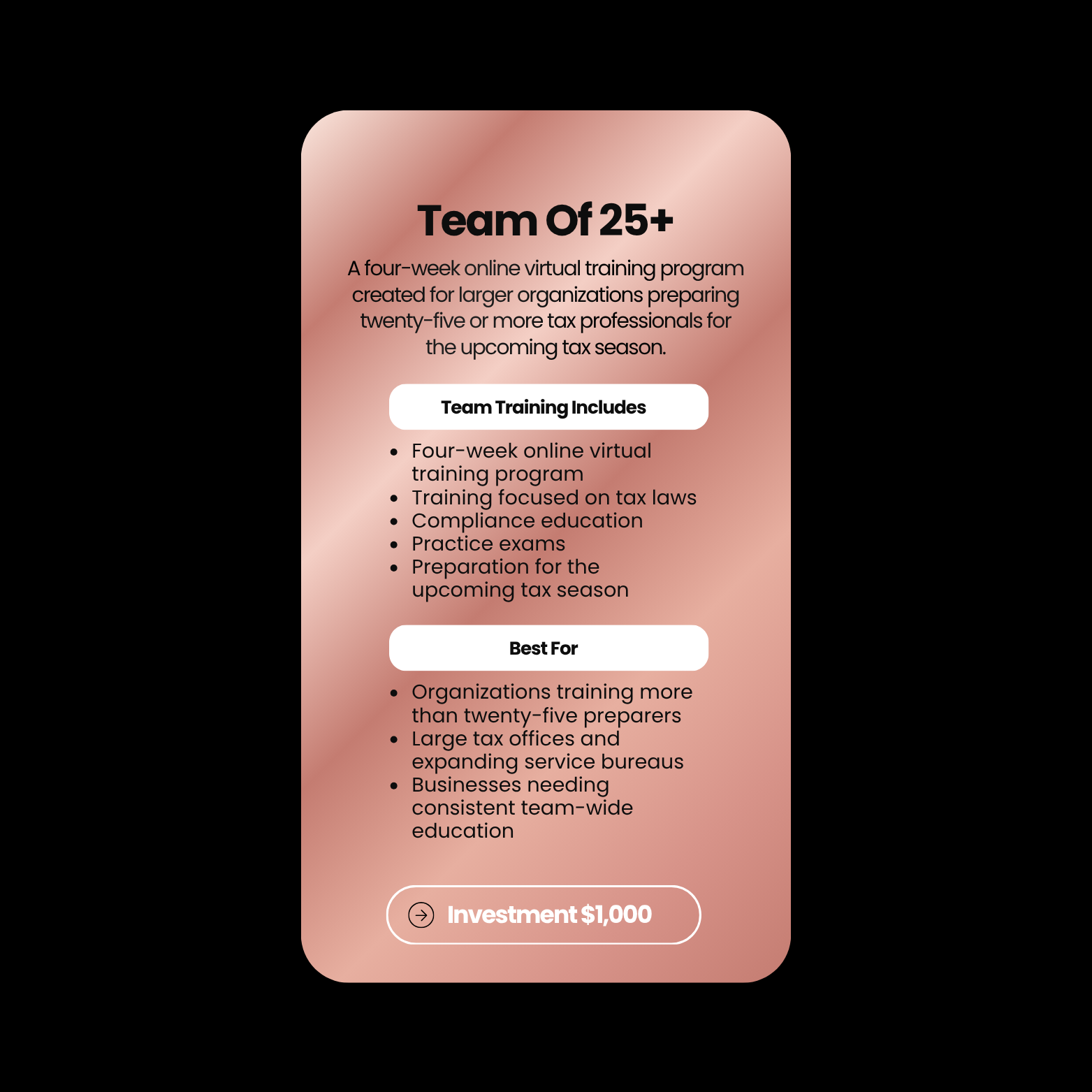 Team of 25+